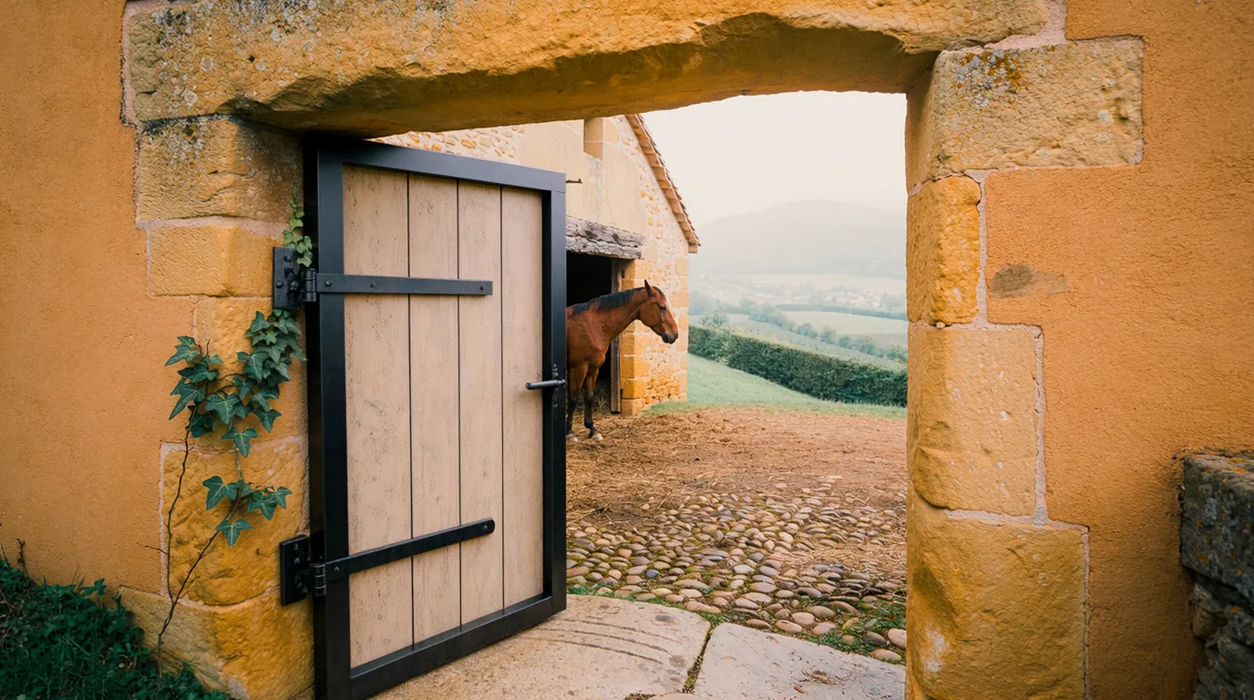 Entrée, Poney-Club de Passieu, centre équestre à Saint-Romain-de-Jalionas