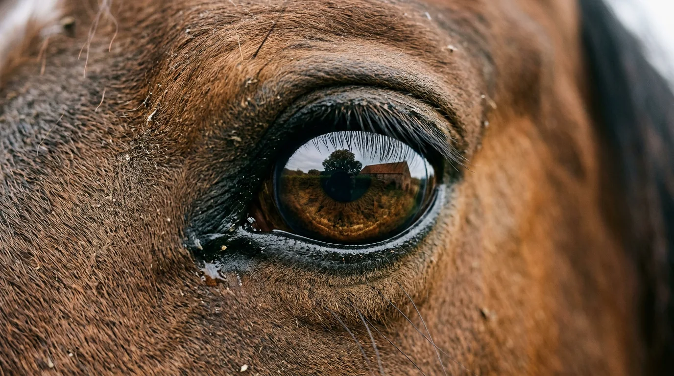 Un regard de cheval, Poney-Club de Passieu, Saint-Romain-de-Jalionas